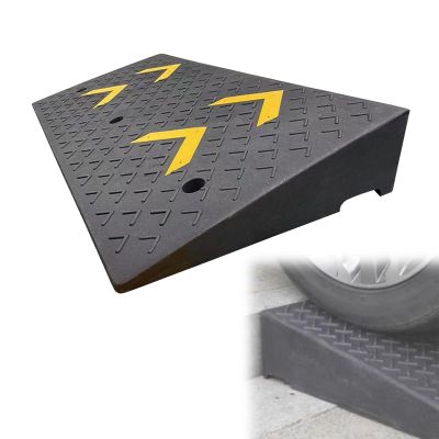 JINGJIAOPLSD Portable 6-Inch Curb Ramp, Heavy-Duty Rubber Ramp, 3,000 kg Capacity