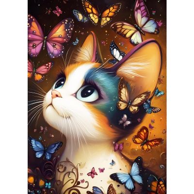 GDYEEH Groohrkatze Diamond Painting Kit for Adults