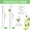 Glamifyr 9-Piece Curved Glass Straw Set with Butterfly Design view 2