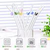 Glamifyr 9-Piece Curved Glass Straw Set with Butterfly Design view 3