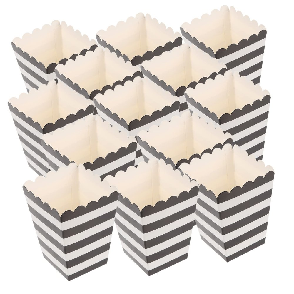 ERINGOGO Paper Party Candy Containers, 24 Grease-Resistant Biodegradable Popcorn Boxes