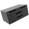 Space-Saving PU Leather Desk Organizer with 4 Drawers view 1