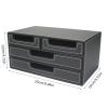 Space-Saving PU Leather Desk Organizer with 4 Drawers view 3