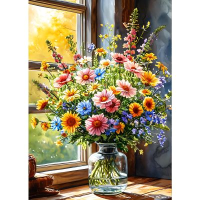 GDYEEH Colorful Flowers Diamond Painting Kit