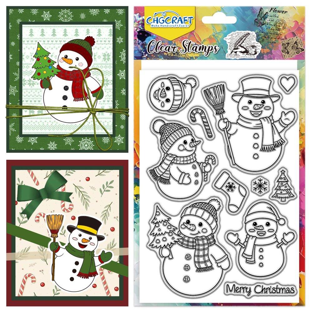 CHGCRAFT Christmas Clear Stamps - Cute Snowman
