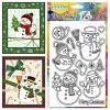 CHGCRAFT Christmas Clear Stamps - Cute Snowman view 1