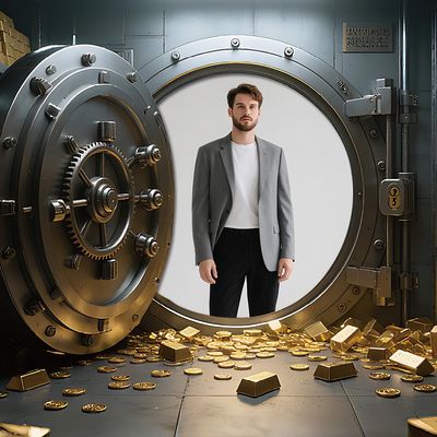 WADORN Bank Vault Decoration Background, 180x200cm