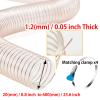 Durable PU Dust Collection Hose with 4 Thumb-Screw Clamps, 225 mm Diameter, 100 cm Length view 2