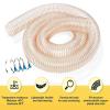 Durable PU Dust Collection Hose with 4 Thumb-Screw Clamps, 225 mm Diameter, 100 cm Length view 3
