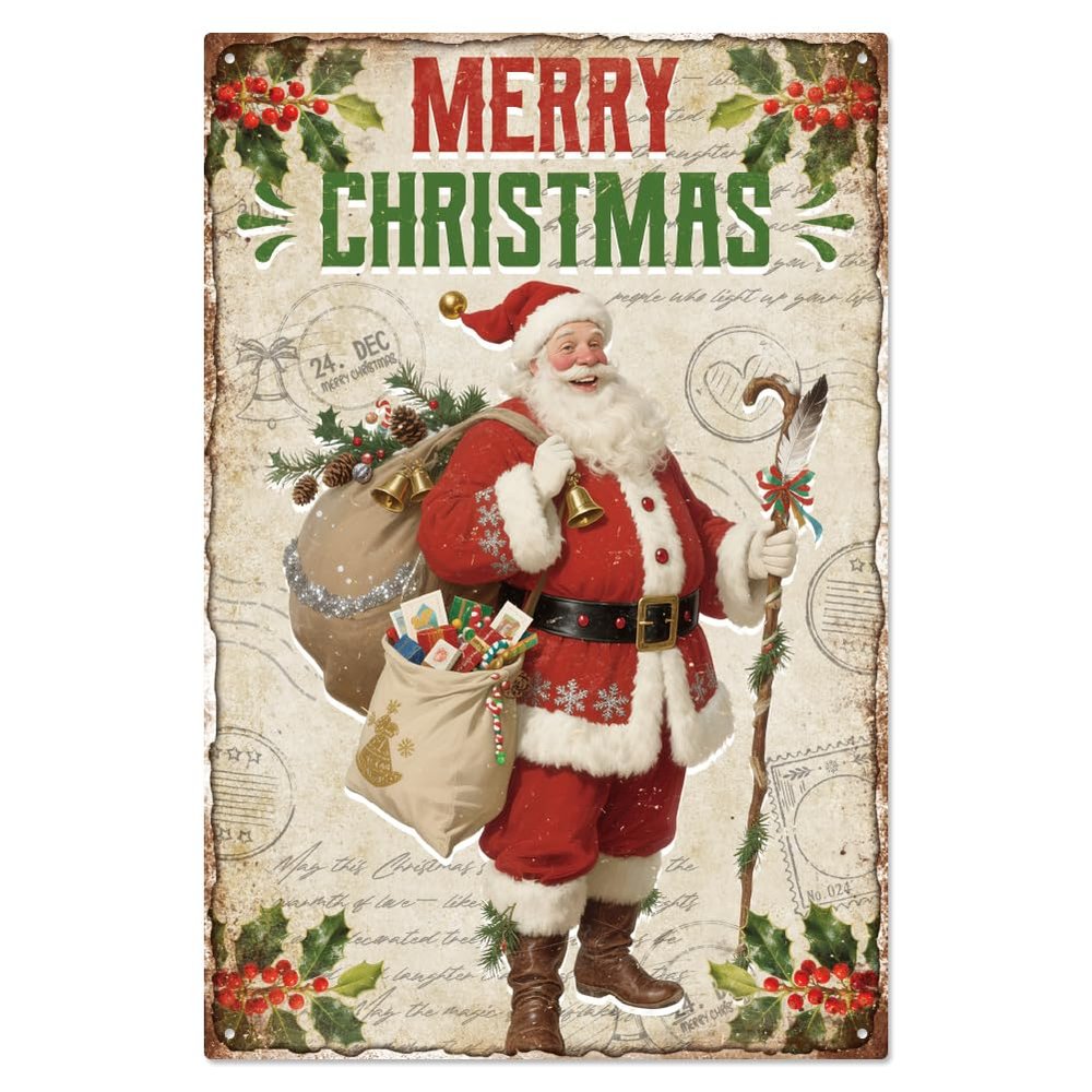 WADORN Vintage Metal Sign - Merry Christmas