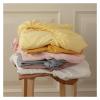 Cotton Fitted Sheet with Elastic Band, Solid Color, Soft Mattress Cover, Orange, 140 x 200 x 25 cm view 2