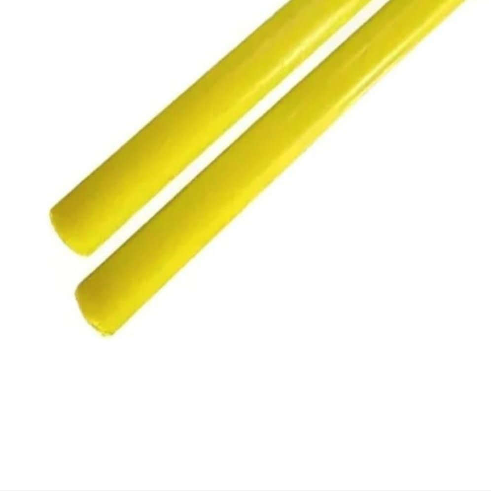 1-Piece Yellow Solid Polyurethane Round Rod, 80A, Ø20 mm × 50 cm