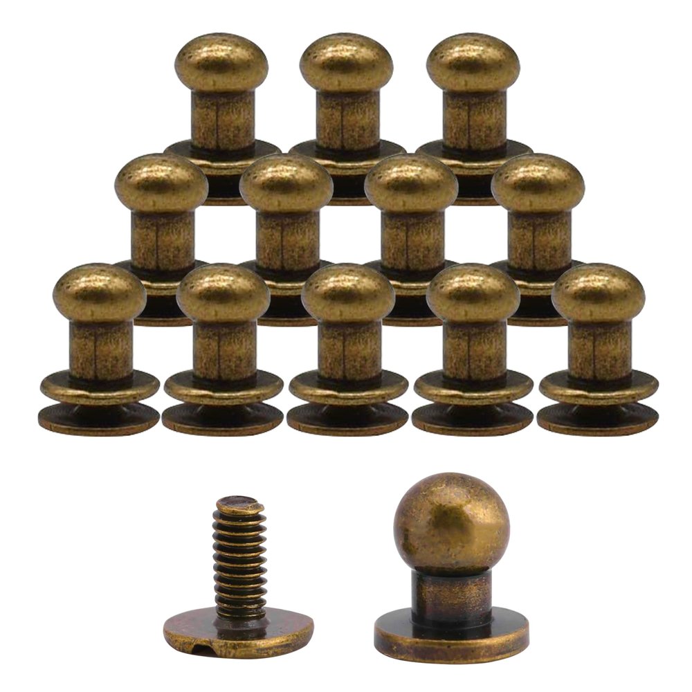 CZ Store Round Brass Rivets | 12 PCS | 6X8 MM | Lifetime Warranty