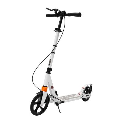 Sturdy Foldable Aluminum Scooter with Adjustable Height and Disc Brakes, 220 lb Capacity