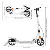 Sturdy Foldable Aluminum Scooter with Adjustable Height and Disc Brakes, 220 lb Capacity view 4