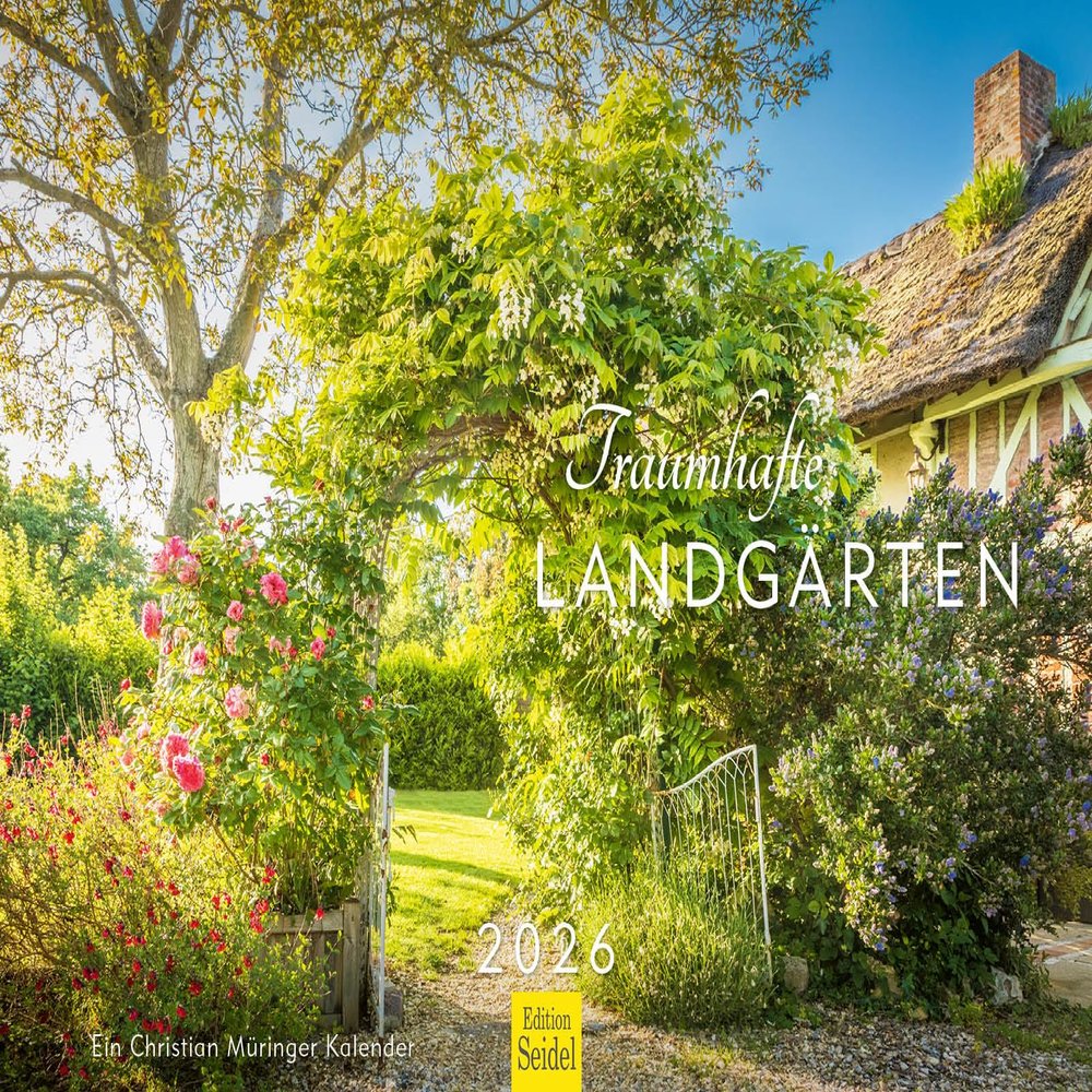 Edition Seidel Premium Calendar Dreamy Country Gardens 2026, DIN A3 Wall Calendar