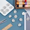 MAYJOYDIY 14 Pcs Silver Round Metal Rhinestone Buttons 23mm view 4