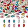 MAYJOYDIY 100 Pcs 10 Colors Horse Eye Rhinestones view 1