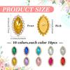 MAYJOYDIY 100 Pcs 10 Colors Horse Eye Rhinestones view 2