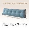 LHOHSRV Multifunctional Upholstered Bed Headboard Backrest, 8 Sizes & 8 Colors, Turquoise, 150 x 20 x 50 cm view 4