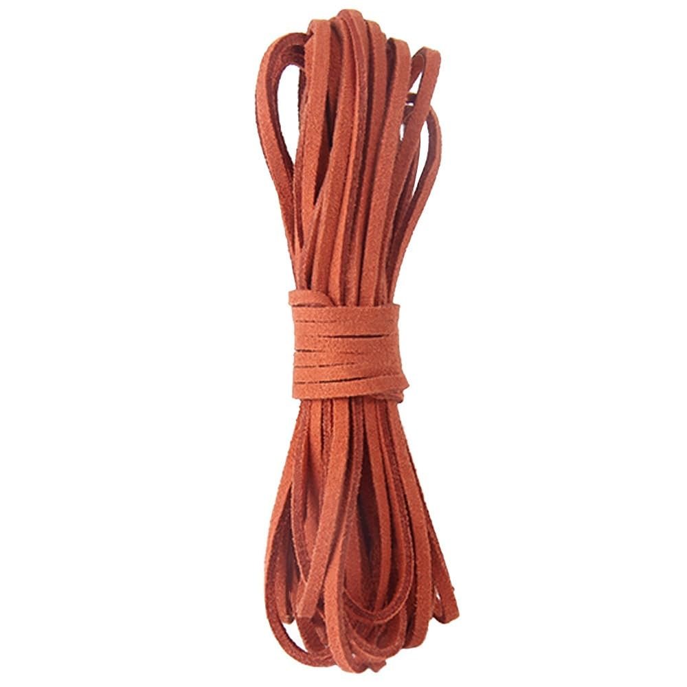 Blausky 3mm x 5m Faux Suede Cord, Orange