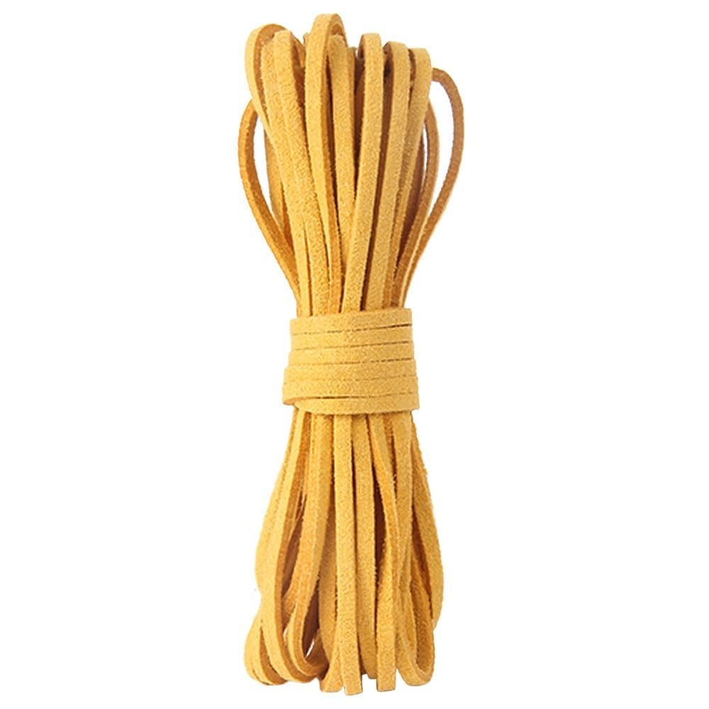 Blausky 3mm x 5m Faux Suede Cord, Gold