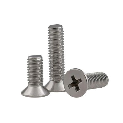VNJUGF M1–M1.6 Stainless Steel 304 Countersunk Phillips Machine Screws, wanglan (20 pcs, M1.6 × 4)