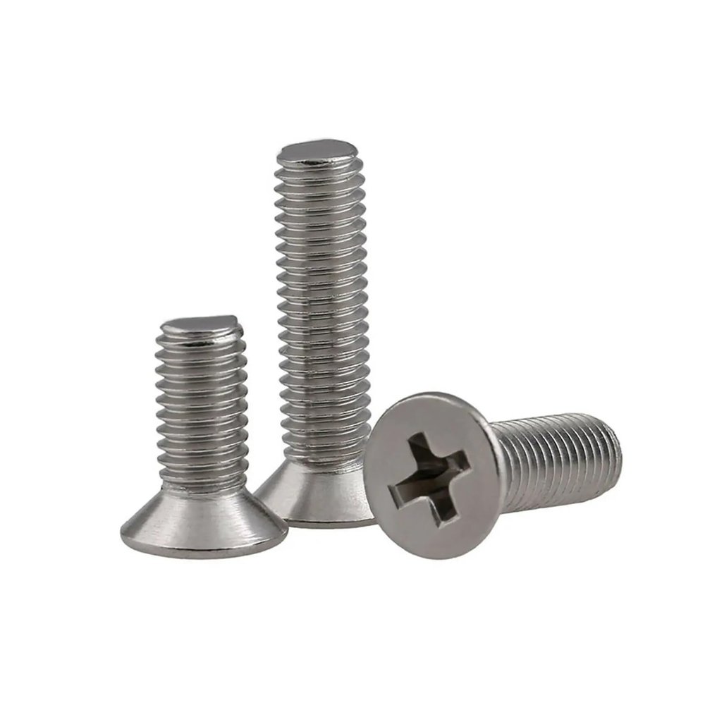 VNJUGF M1–M1.6 Stainless Steel 304 Countersunk Phillips Machine Screws, wanglan (20 pcs, M1.6 × 4)