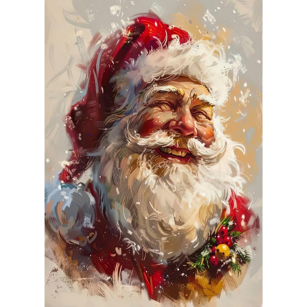 Auremi Santa Claus Diamond Painting for Adults, 5D DIY Christmas Art Set 30x40cm