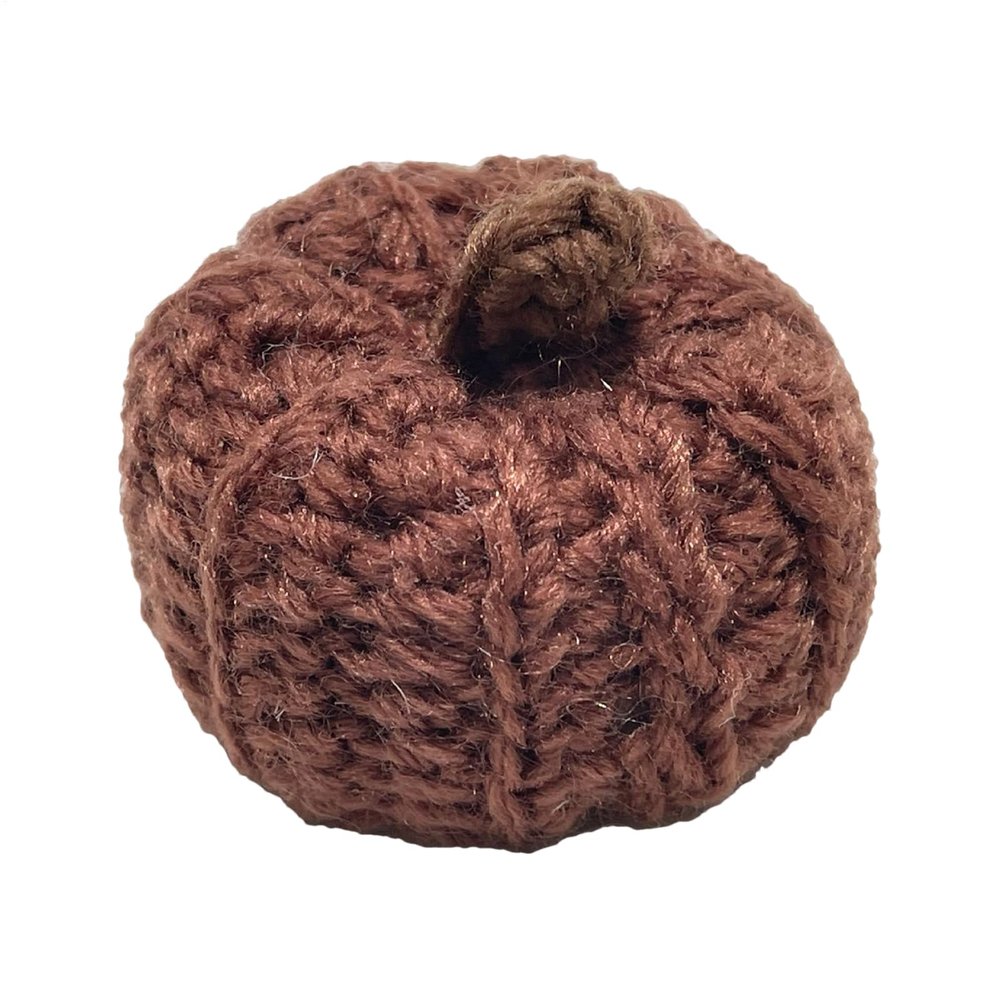 Crocheted Pumpkin Ornament - Fall Decor