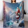 Santa Soft Flannel Fleece Throw Blanket, 130 x 150 cm view 1