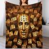 Flannel Throw Blanket with 3D Pattern, 4-Season Bed or Couch Blanket, 180 x 200 cm view 1