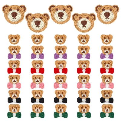 MAYJOYDIY 35 Pcs Cartoon Bear Embroidery Patches