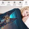 Anubis Artwork Throw Blanket, Soft Fleece Flannel Blanket for Bed or Sofa, 130 × 150 cm view 3