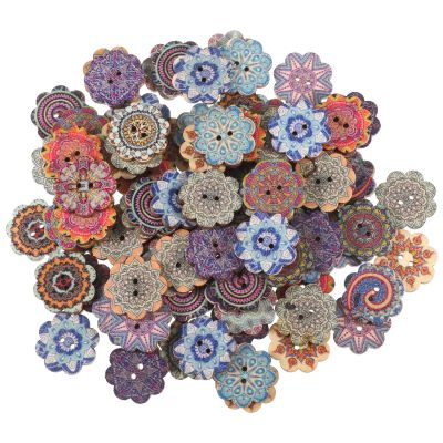 100 Pcs Wooden Buttons