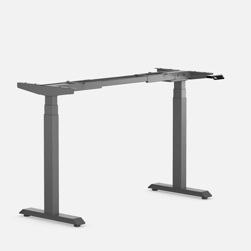 MAIDeSITe T2 Pro Max Electric Height-Adjustable Standing Desk Frame with Piano Keyboard, Gray