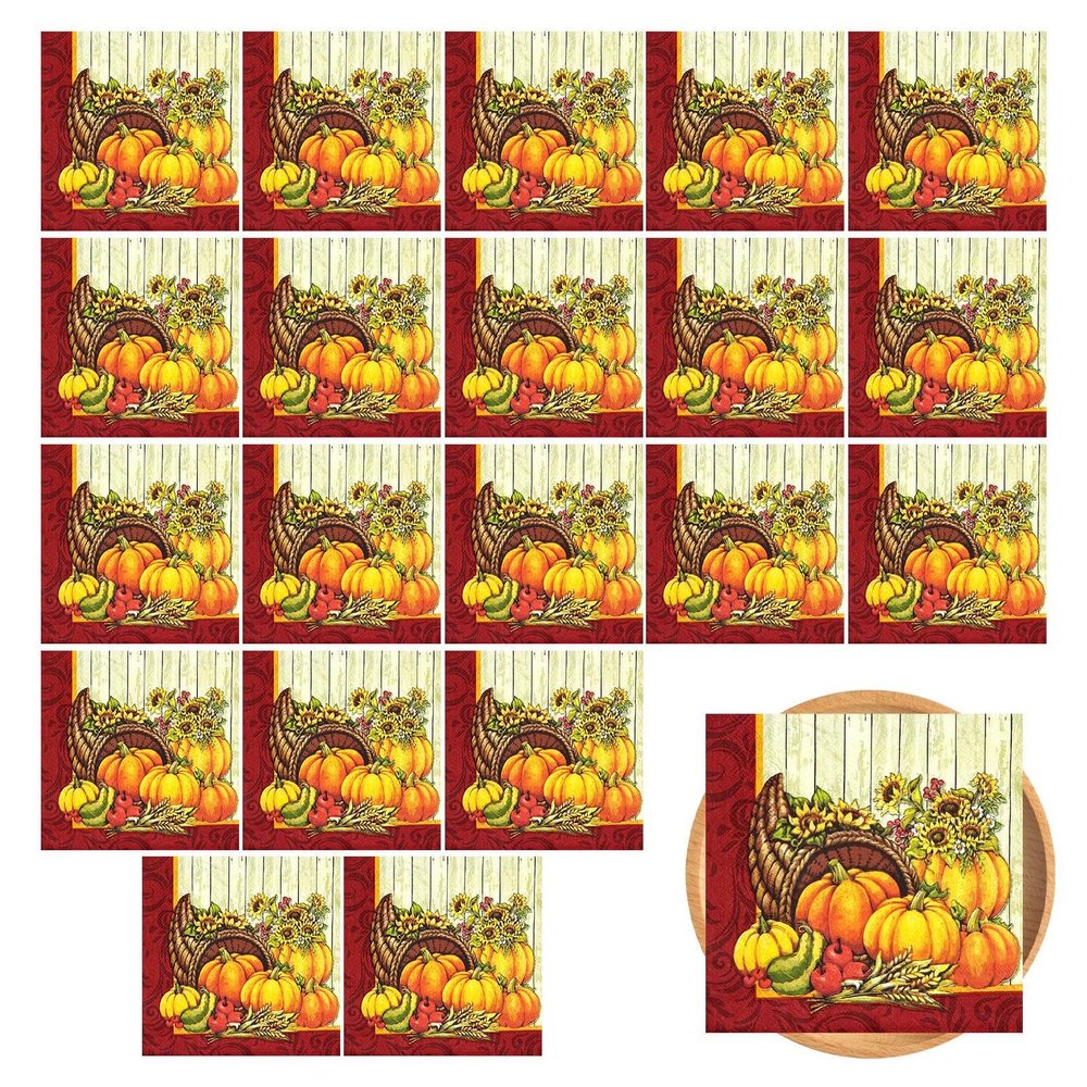 Halloween Napkins, Fun Pumpkin Napkins for Thanksgiving Guests