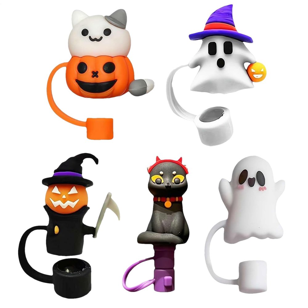 Halloween Straw Toppers for Glasses