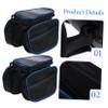 Milisten Waterproof Bicycle Frame Bag, Large-Capacity PU Triangle Bag view 2