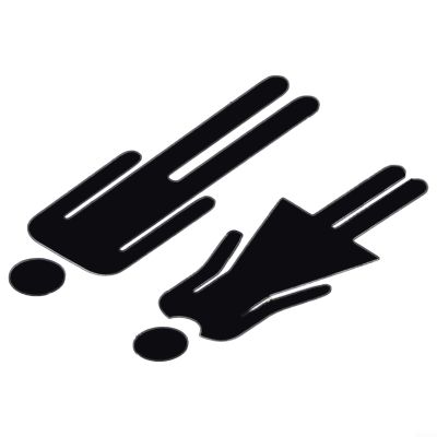 Toilet Indicator Signs - Stylish Stickers for Men and Women