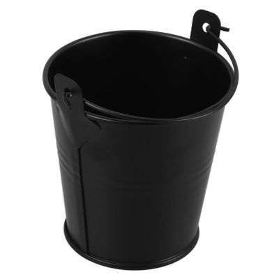 TOGEVAL Black Iron Grill Grease Bucket for Outdoor BBQ