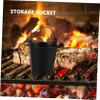 TOGEVAL Black Iron Grill Grease Bucket for Outdoor BBQ view 4