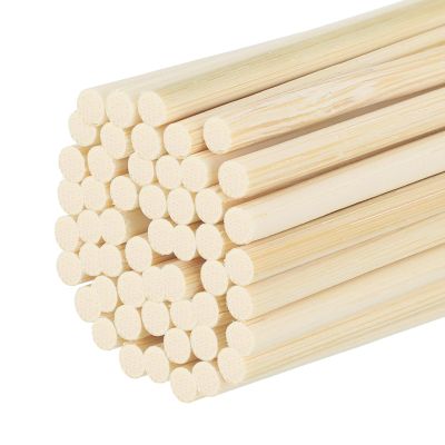 QUARKZMAN Bamboo Craft Sticks, 10 cm / 4" Round Sticks, 3 mm / 0.12" for DIY Projects, 50-Pack