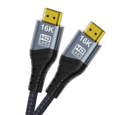 NFHK 16K 8K 4K UHD HDMI Type-A Male to HDMI 2.2 Male HDTV Cable, 96 Gbps, for HDTV Desktop Laptop Monitor (200 cm)