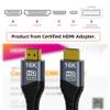 NFHK 16K 8K 4K UHD HDMI Type-A Male to HDMI 2.2 Male HDTV Cable, 96 Gbps, for HDTV Desktop Laptop Monitor (200 cm) view 4