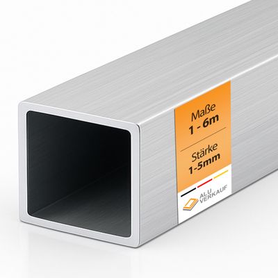 Alu-Verkauf Aluminum Square Tube, 3 mm Thick, 60 x 60 mm, Customizable Length