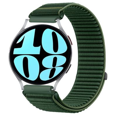 GIOPUEY Nylon Replacement Band Compatible with Samsung Watch 4 40mm, Dark Green