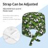 Scrub Cap for Women and Men, Green Grass Football Print, Adjustable Work Cap with Sweatband view 3