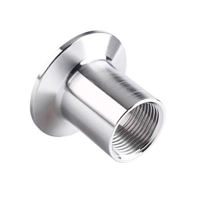 ZDVHOMCB 1-Piece DN8 × 25.4 mm SS304 Stainless Steel Female-Thread Ferrule Pipe Fitting, Tri-Clamp Adapter