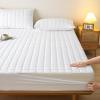Quilted Washable Mattress Cover with Zipper, Adjustable Fit, Moisture-Resistant, White, 80 x 190 + 18 cm view 2